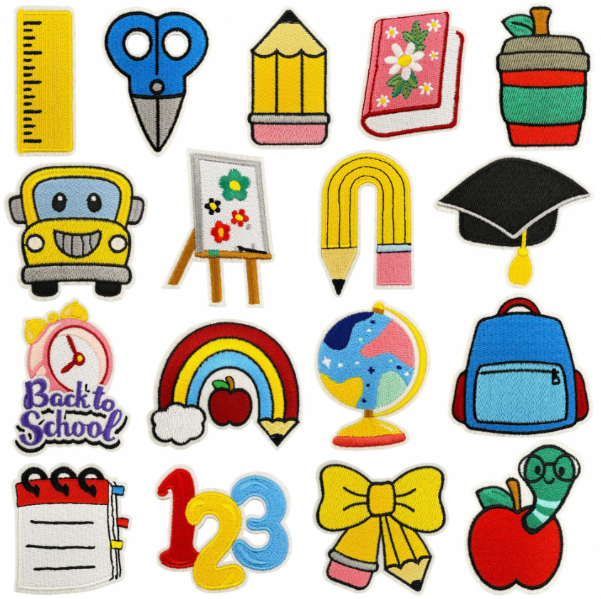Phone Accessories And Repairs - แพทช์ปักลายดินสอสี 10 ชิ้น สำหรับตกแต่งเสื้อผ้า หมวก กระเป๋า