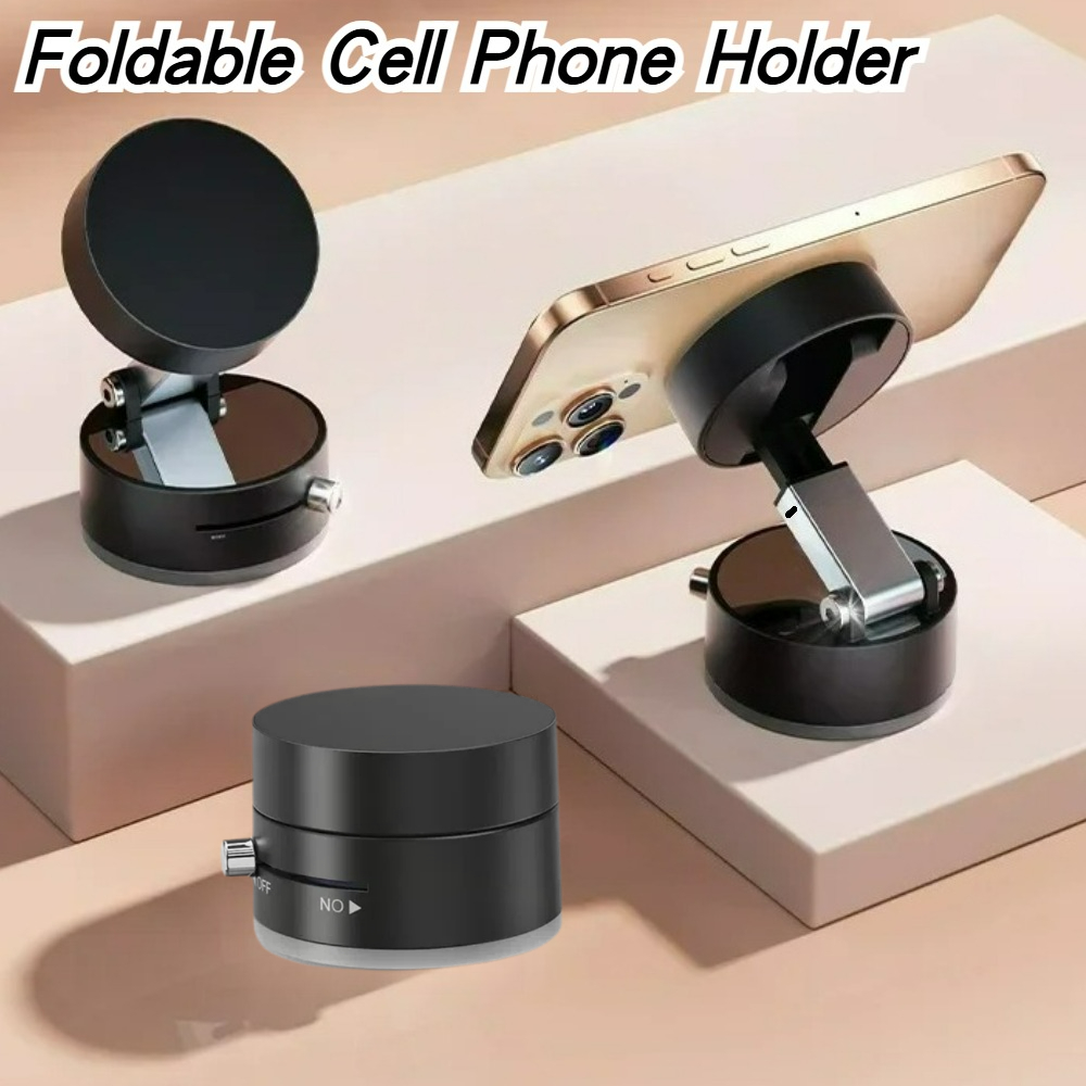 Phone Accessory - ที่วางสูญญากาศแม่เหล็กประสิทธิภาพสูงขาตั้งโทรศัพท์สากลแบบพับได้สําหรับรถเดสก์ท็อปห้องน้ําอุปกรณ์กีฬากลางแจ้ง