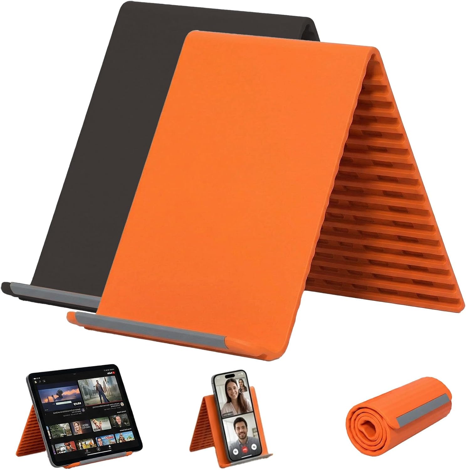 Phone Accessory - ที่วางโทรศัพท์มือถือซิลิโคนแบบพกพา ขาตั้งอเนกประสงค์ ปรับงอได้ตามต้องการ ปรับมุมได้หลายทิศทาง ขาตั้งแท็บเล็ตสำหรับวางบนโต๊ะ