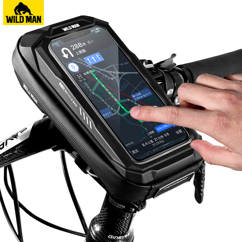 Youtube Phone Accessories - WILD MAN กันฝนจักรยานด้านหน้าด้านบน Tube Bag Touch