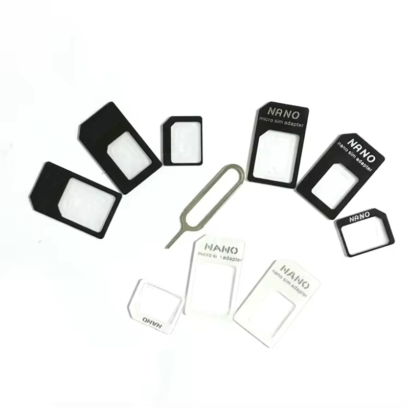Sim Card Tool - ชุดแปลงการ์ดนาโนซิมเป็นไมโครซิมมาตรฐาน 1 ชุด สำหรับโทรศัพท์ พร้อมเข็มจิ้มซิม ขนาดเล็ก