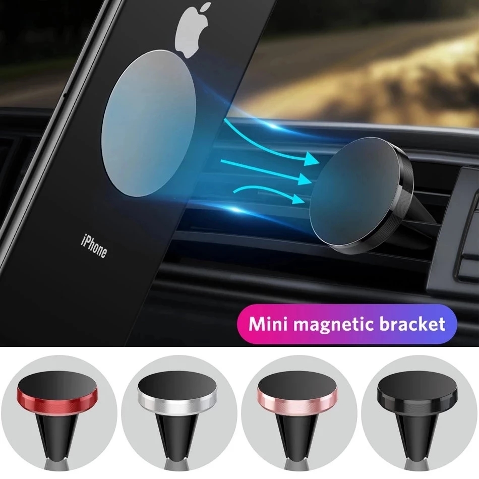 Phone Accessory - ที่วางโทรศัพท์ในรถยนต์แบบแม่เหล็ก ติดตั้งช่องแอร์ ใช้ได้กับ iPhone 14 13