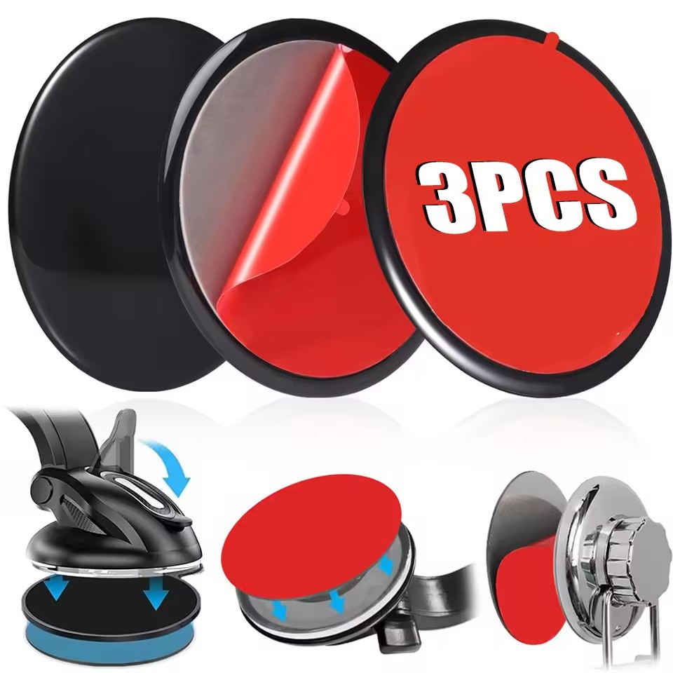 Phone Accessory - ชุดแผ่นกาวติดตั้งอเนกประสงค์สำหรับยึดติดกระจกรถยนต์ ใช้แทนที่ที่ยึดกล้องติดรถยนต์ ที่วางโทรศัพท์บนกระจกหน้ารถ