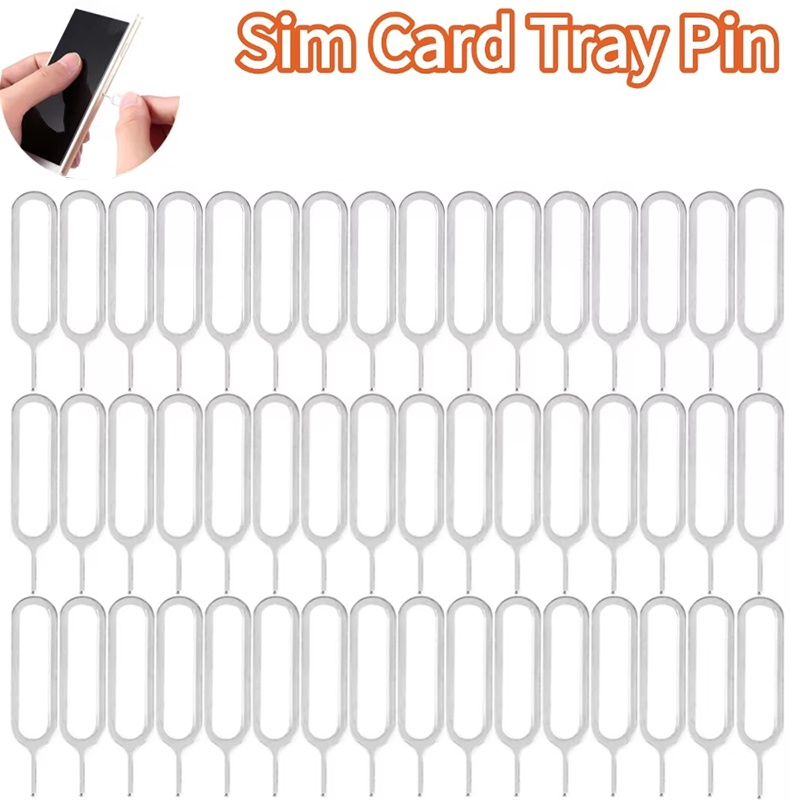 Sim Card Tool - เข็มจิ้มถาดซิมการ์ดแบบพกพา 100 ชิ้น ป้องกันการสูญหาย อุปกรณ์เสริมสำหรับ iPhone