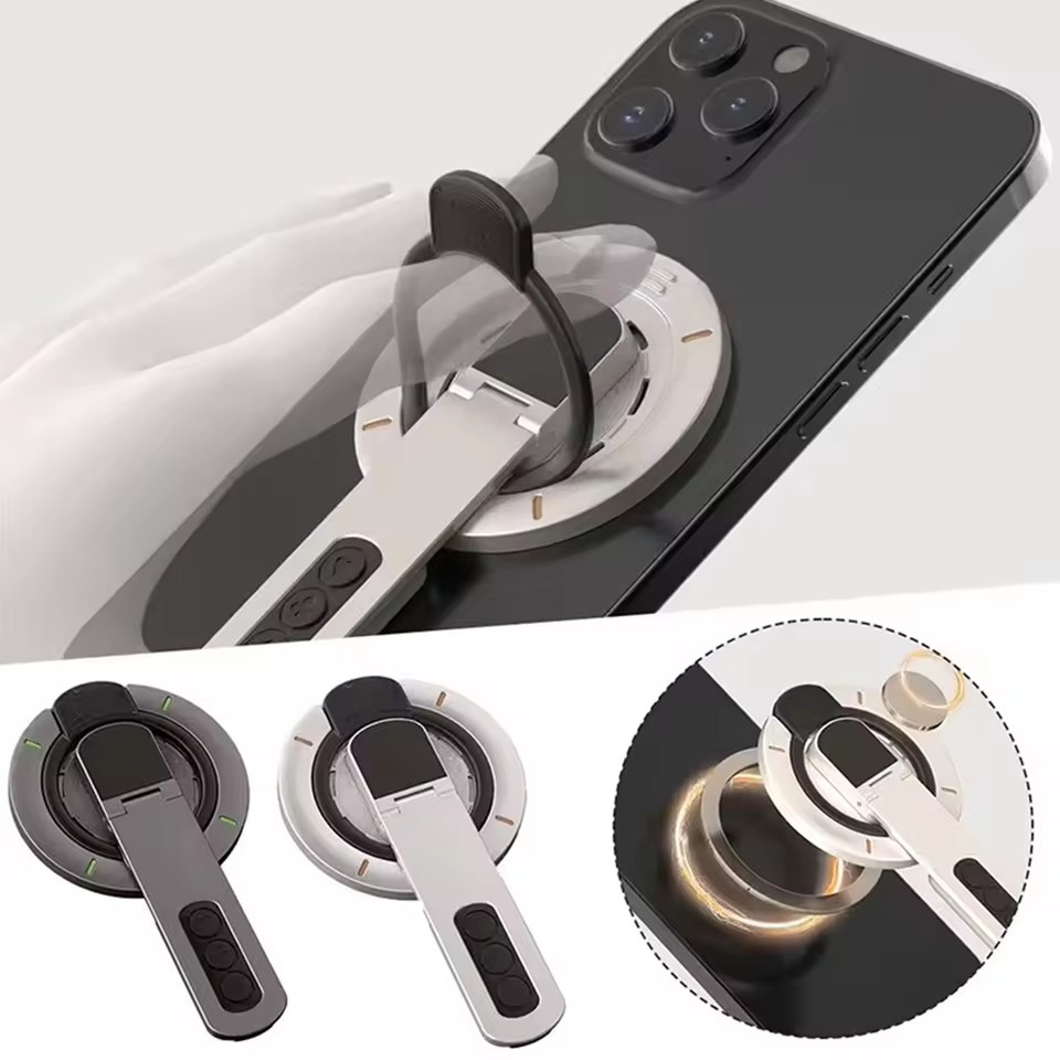 Phone Accessory - 1 ชิ้น 360 ° ขาตั้งโทรศัพท์มือถือแบบวงแหวนแม่เหล็ก ที่จับโทรศัพท์แบบแม่เหล็ก