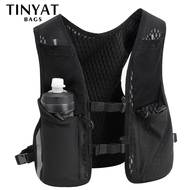 Phone Accessories For Men - TINYAT เสื้อกั๊กสะท้อนแสง Multi-Function กระเป๋าสําหรับผู้ชายผู้หญิงกีฬากระเป๋าคาดหน้าอก Hip Hop