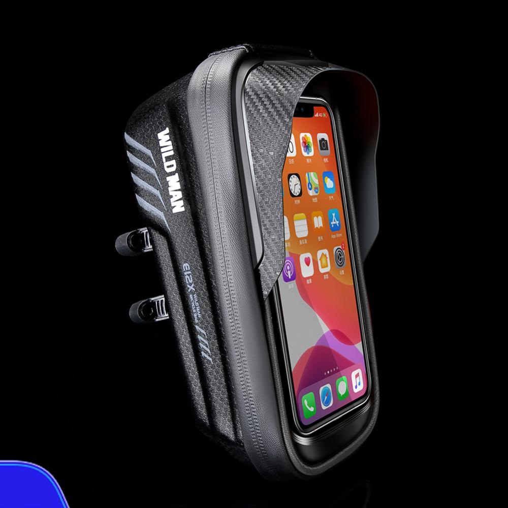 Youtube Phone Accessories - กระเป๋าใส่โทรศัพท์ติดแฮนด์จักรยาน 1 ลิตร รองรับหน้าจอสัมผัส กระเป๋าติดเฟรมจักรยานด้านหน้า กระเป๋าสะท้อนแสงสำหรับติดท่อบนของจักรยาน