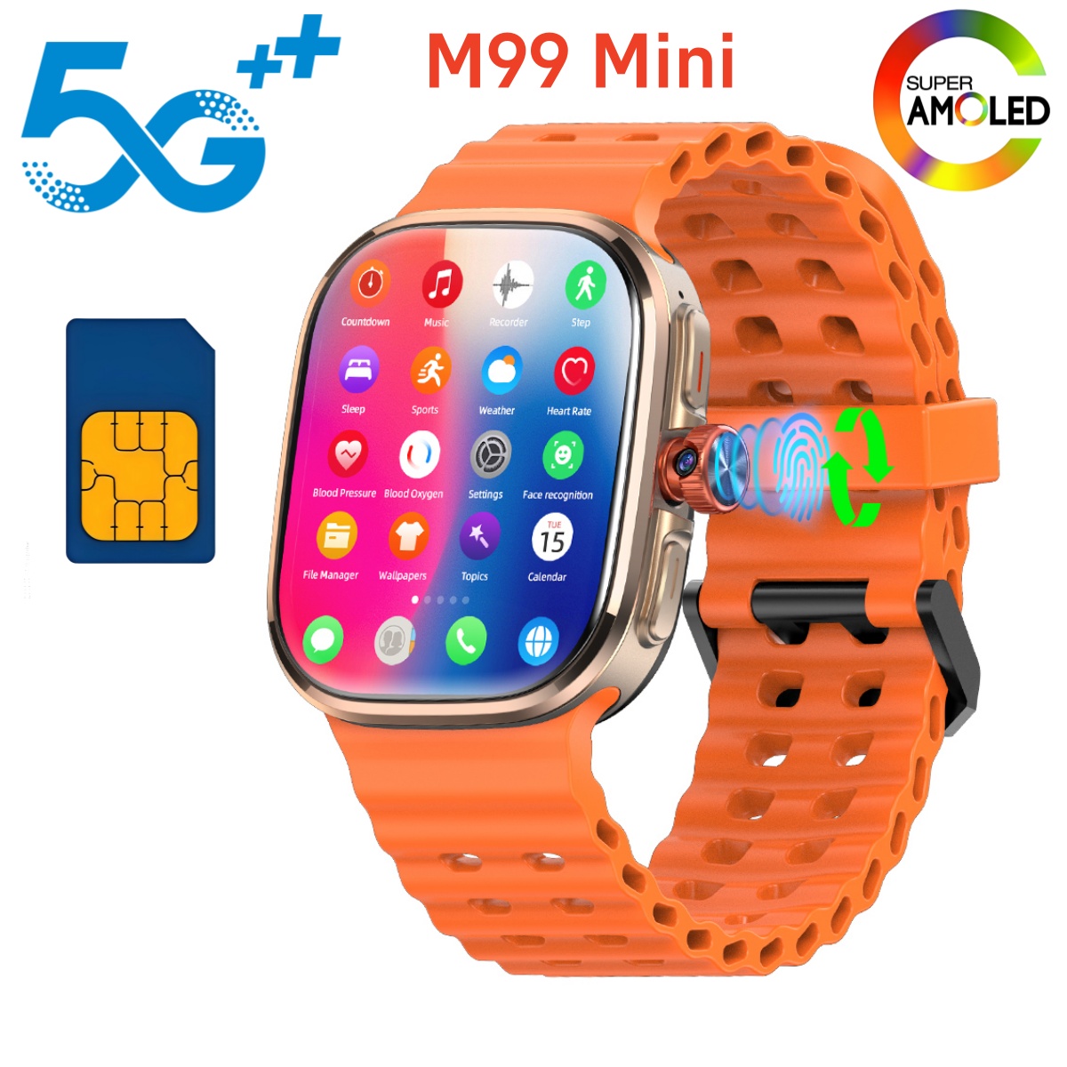M99 มินิสมาร์ทวอทช์ 5G ระบบปฏิ - Sim Card Tool บทวิจารณ์และราคา