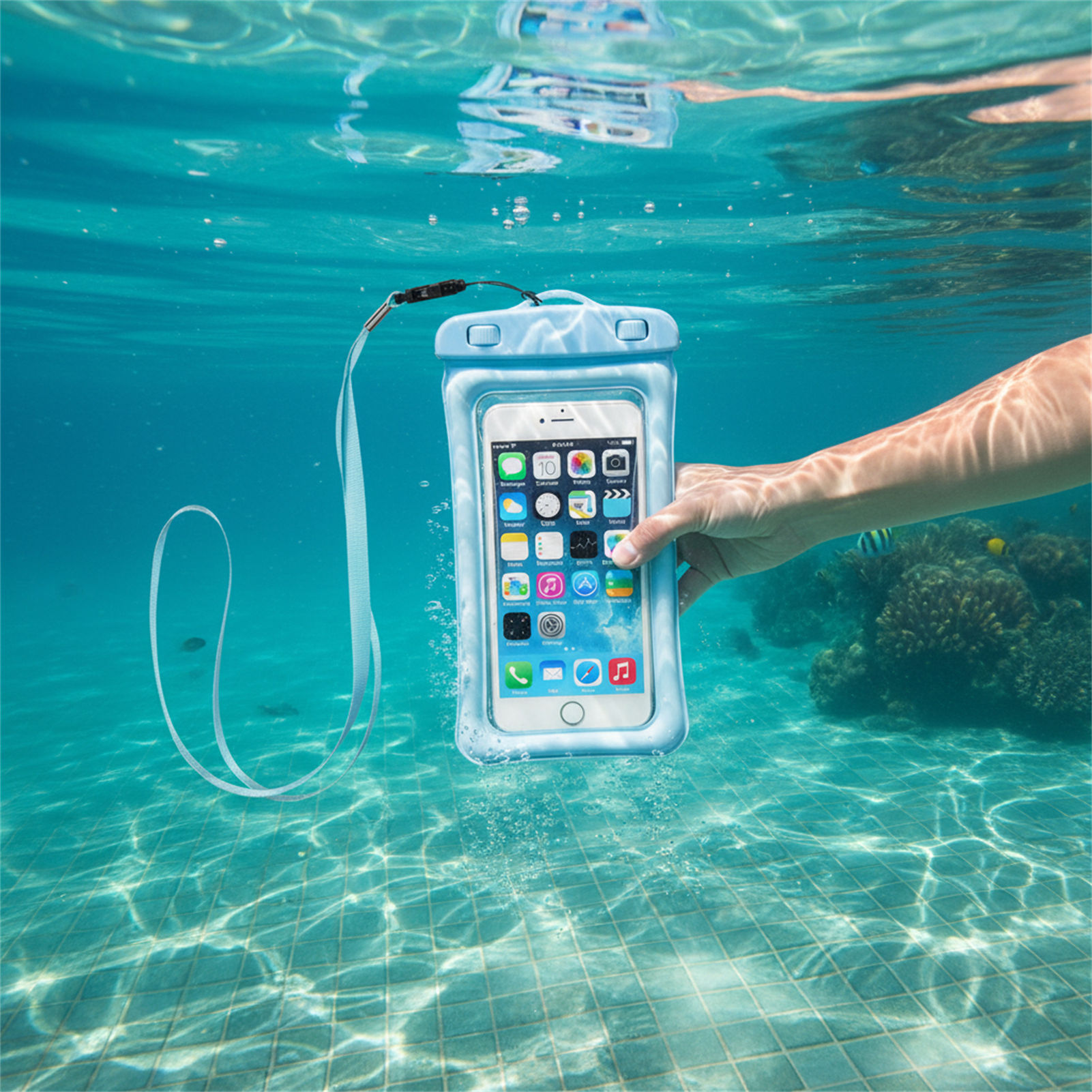กระเป๋าโทรศัพท์กันน้ำสีน้ำเงิน - Phone Accessories For Men บทวิจารณ์และราคา