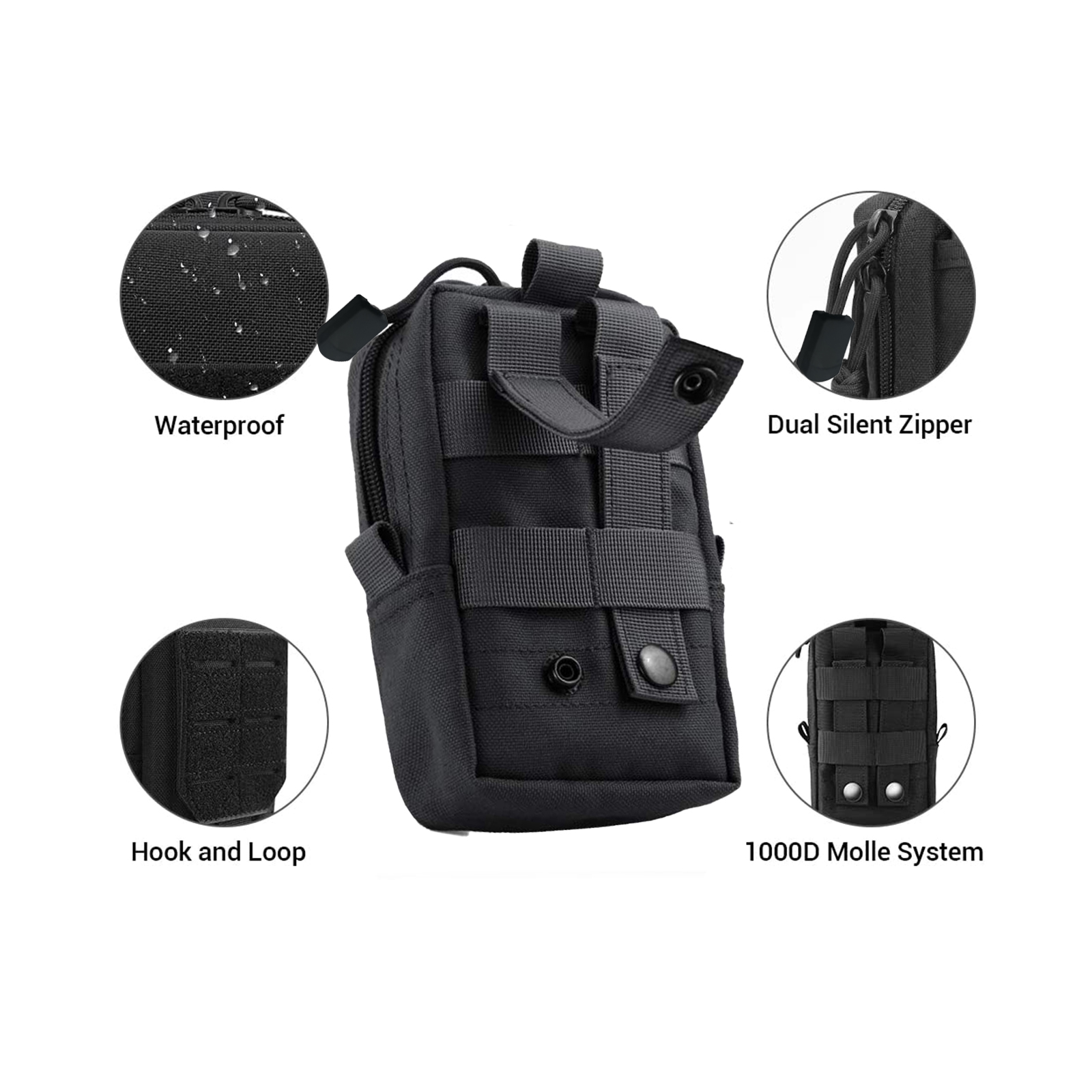 ยุทธวิธีMolleกระเป๋าเอวกระเป๋า - Phone Accessories For Men บทวิจารณ์และราคา