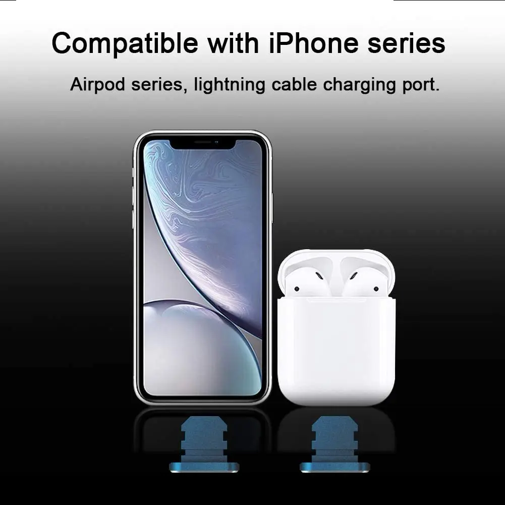 2 ชิ้นปลั๊กกันฝุ่นโลหะ ปลั๊กกั - Phone Accessories Online บทวิจารณ์และราคา