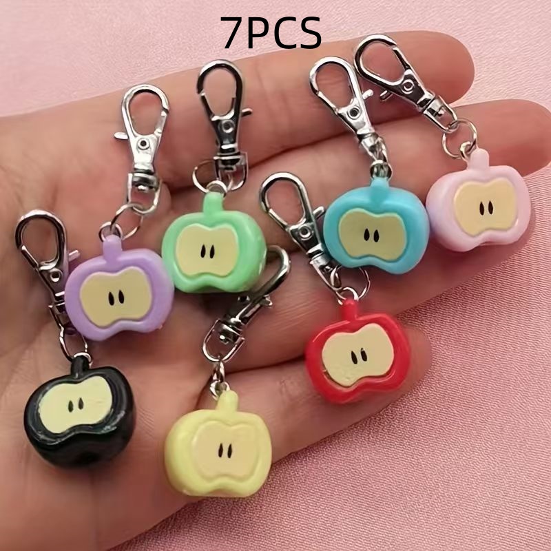 พวงกุญแจเรซินรูปแอปเปิ้ล 7 ชิ้ - Phone Accessory บทวิจารณ์และราคา